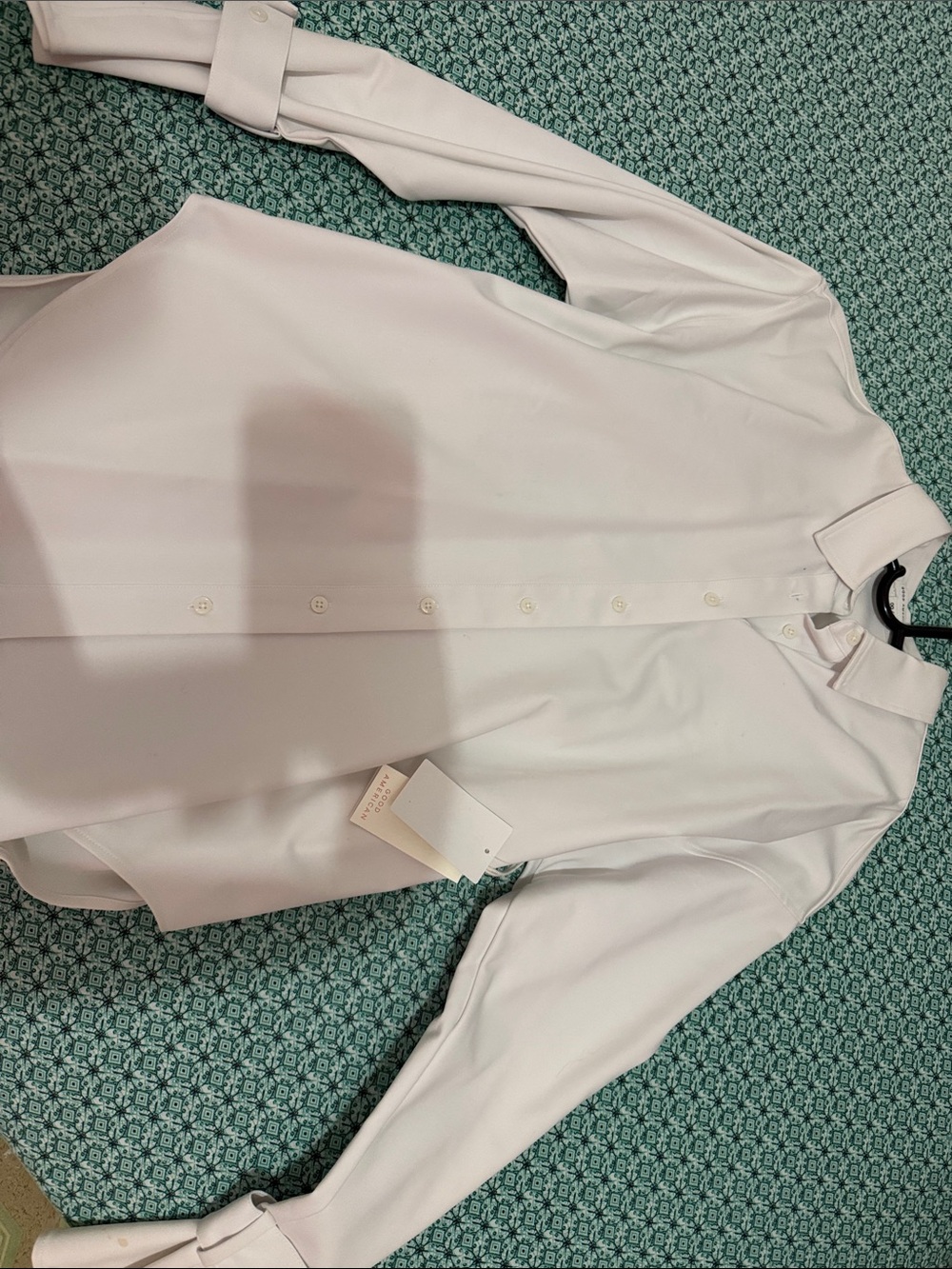 Good American Women's Button-Down Shirt — White/Cream